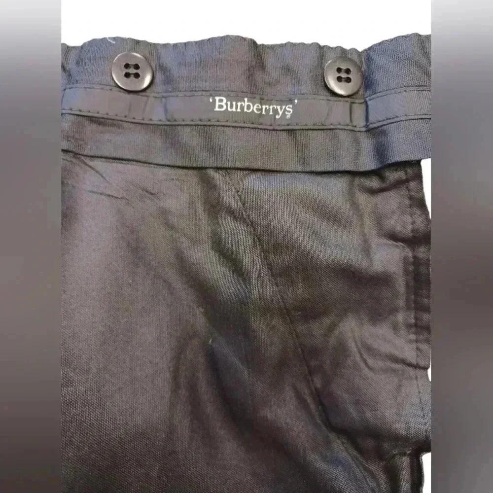 Burberrys 100% Wool Black and White Check Trousers Size Large - Picture 10 of 13